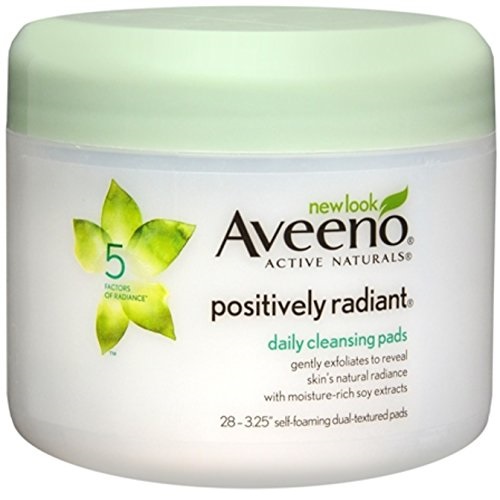 Aveeno Positively Radiant Exfoliating Daily Cleansing Pads, 28 Count, (Pack of 3), Only $11.64