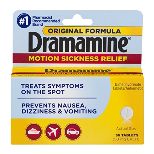 Dramamine Motion Sickness Relief Original Formula | 36 Tablets | Prevents Nausea, Dizziness, and Vomiting, Only $4.08, free shipping