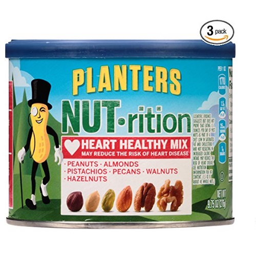 Planters Mixed Nuts, Heart Healthy Mix, 9.75 Ounce (Pack of 3), Only $10.69, free shipping after using SS