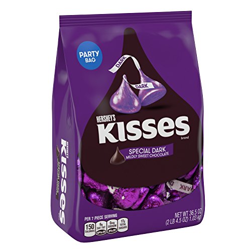 Hershey's Kisses Dark Chocolate Candy, Halloween Candy, 36.5 Ounce Bulk Candy, Only $8.38