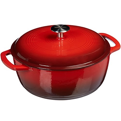 白菜價！手慢無！AmazonBasics搪瓷鑄鐵荷蘭煮鍋， 4.3誇脫，現僅售$22.12