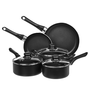 AmazonBasics 8-Piece Non-Stick Cookware Set $33.99