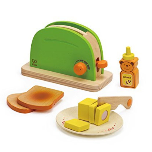 Hape Pop Up Toaster Wooden Play Kitchen Set with Accessories $16.85