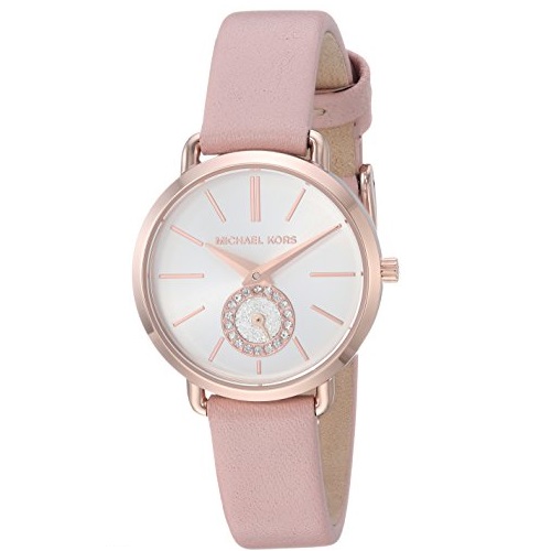 Michael Kors Watches Womens Rose Gold-Tone and Blush Leather Portia Watch (Model: MK2735), Only $81.69, free shipping