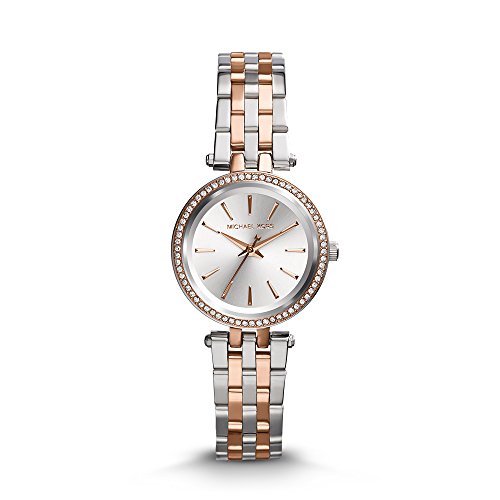 Michael Kors MK3298不鏽鋼錶帶鑲鑽時尚休閑石英女表，原價$225.00，現僅售$110.00，免運費