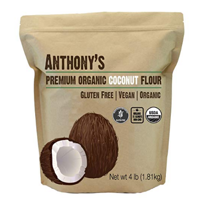 Anthony's Organic Coconut Flour, 4 lb, Batch Tested Gluten Free, Non GMO, Vegan, Keto Friendly, only $10.99