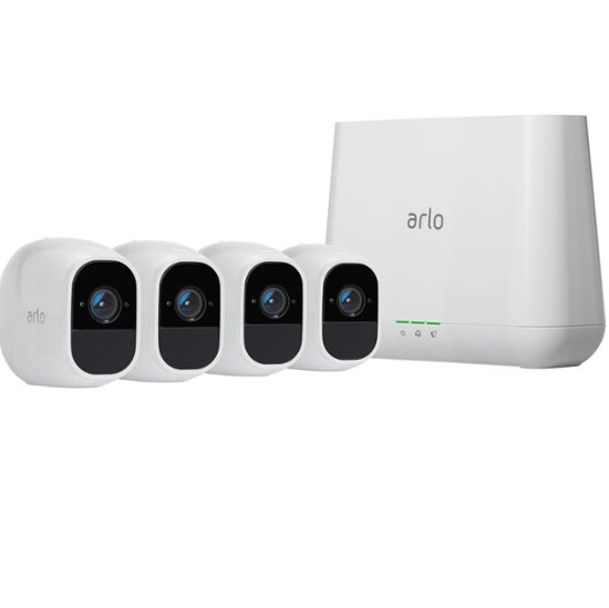 Best Buy：黑五促销！最新款！NetGear Arlo Pro 2 家庭安全摄像监控系统，包括4个室内外摄像头和一个基站，原价$799.99，现仅售$579.99，免运费