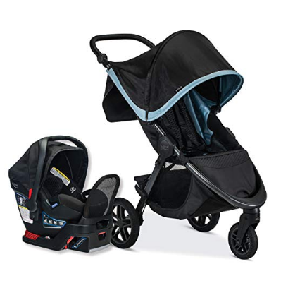 史低价！Britax B-Free & Endeavours 婴儿推车+安全座椅套装，原价$599.99，现仅售$458.78，免运费