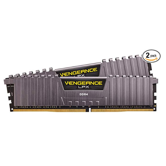 Corsair VENGEANCE LPX 16GB (2 x 8GB) DDR4 3000 (PC4-24000) C15 1.35V Desktop Memory Kit - Grey $78.99，free shipping