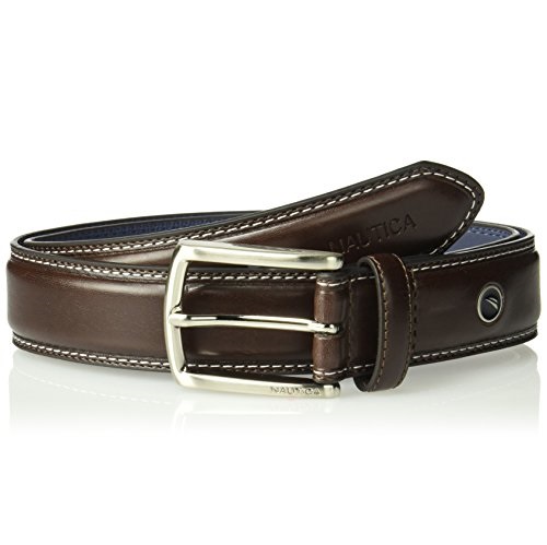 Nautica Men's Feathered Edge with Double-Stitch Casual Leather Belt, Only $13.99