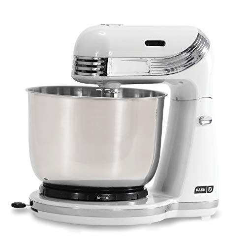 Dash Stand Mixer (Electric Mixer for Everyday Use): 6 Speed Stand Mixer with 3 qt Stainless Steel Mixing Bowl, Dough Hooks & Mixer Beaters - Black, Only $31.04, free shipping