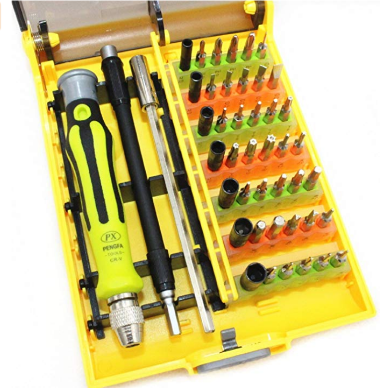 Sourcingbay 45 in 1 Magnetic Screwdriver Bits Set, Precision Screwdriver Tools Box Flexible Kit Cell Phone PC Wii Precise Repair Maintenance $8.85
