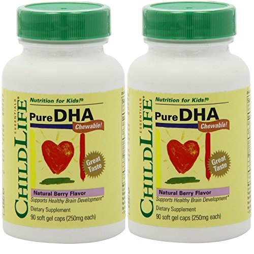 ChildLife纯天然DHA咀嚼胶囊，90粒/瓶，共2瓶，现仅售 $13.99