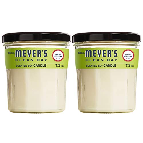 Mrs. Meyer's Clean Day Scented Soy Candle, Large Glass, Lemon Verbena, 7.2 oz, 2 ct, Only $8.62, free shipping after clipping coupon and using SS
