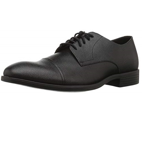 Calvin Klein Men's Conner Small Tumbled Leather Oxford, Black, 7.5 M M US, Only $33.78, You Save $96.22(74%)