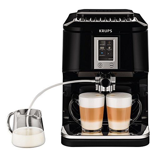KRUPS EA8808 2-IN-1 Touch Cappuccino Super Automatic Espresso Machine, 57-Ounce, Black, Only $530.15, You Save $1,028.65(66%)