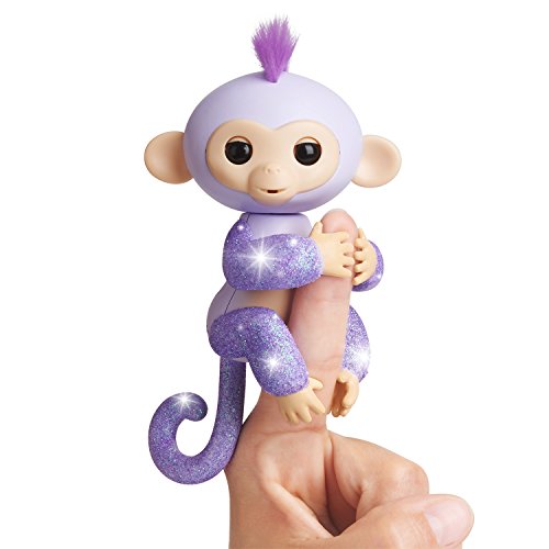 Fingerlings Glitter Monkey - Kiki (Purple Glitter) - Interactive Baby Pet - By WowWee, Only $7.97, You Save $10.02(56%)