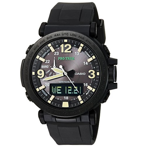 Casio Men's 'PRO TREK' Quartz Resin and Silicone Casual Watch, Color:Black (Model: PRG-600Y-1CR), Only $134.40, You Save $185.60(58%)
