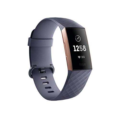 Fitbit Charge 3 Fitness Activity Tracker, Rose Gold/Blue Grey, One Size (S & L Bands Included), Only $99.95