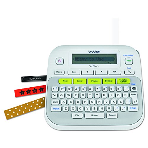 Brother P-touch, PTD210, Easy-to-Use Label Maker, One-Touch Keys, Multiple Font Styles, 27 User-Friendly Templates, White, Only $14.99
