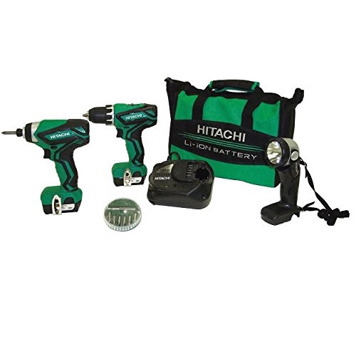 Hitachi KC10DFL2 12-Volt Peak Cordless Lithium Ion Driver Drill and Impact Driver Combo Kit (Lifetime Tool Warranty), Only $69.00, You Save $80.97(54%)