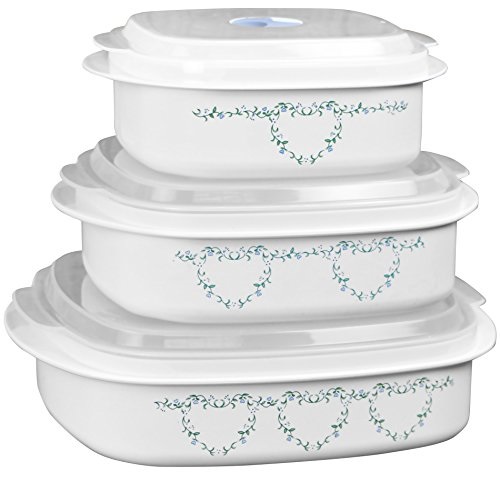 Corelle Coordinates by Reston Lloyd 6-Piece Microwave Cookware, Steamer and Storage Set, Country Cottage, Only $14.44