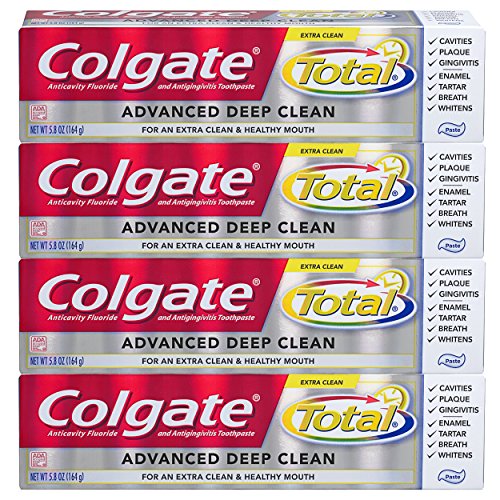 史低價！Colgate高露潔Total Advanced深層清潔牙膏，5.8 oz/支，共4支，原價$19.96，現點擊coupon后僅售$11.67，免運費