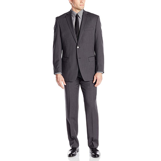 手慢無！限尺碼！Calvin Klein 男士全羊毛西裝套裝，原價$279.99，現僅售$92.64，免運費