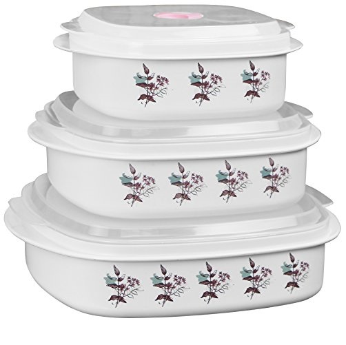 Corelle Coordinates by Reston Lloyd 6-Piece Microwave Cookware, Steamer and Storage Set, Twilight Grove, Only $13.67