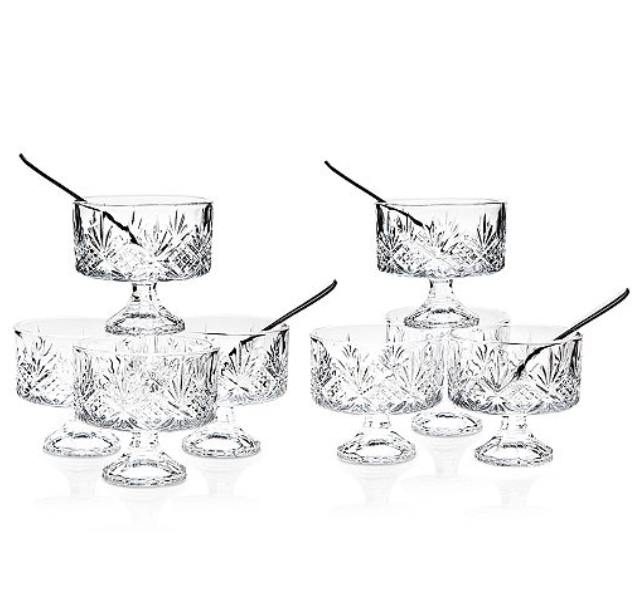 $15.99 Godinger Dublin Collection Crystal 16-Pc. Trifle Tasting Set