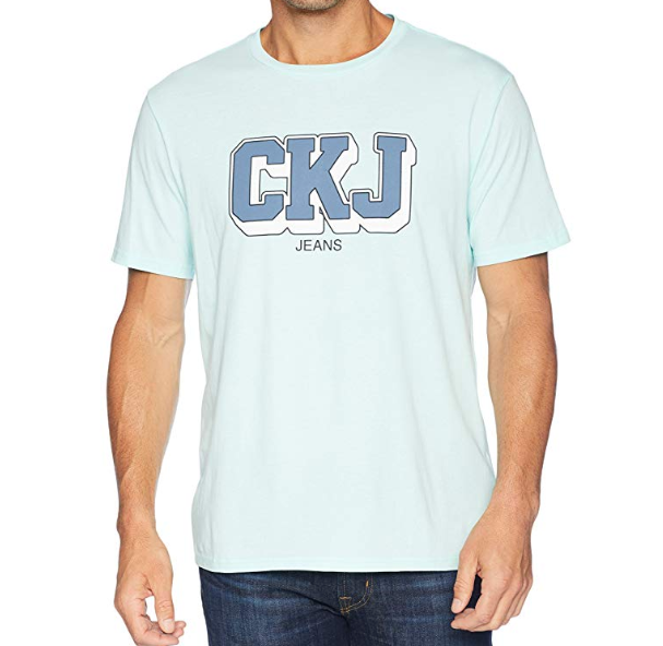Calvin Klein Men's Short Sleeve T-Shirt Ckj Athletic Logo only $14.95