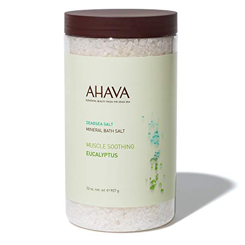 AHAVA 100% Pure Dead Sea Mineral Bath Salt, Muscle Soothing Eucalyptus, Only $12.32