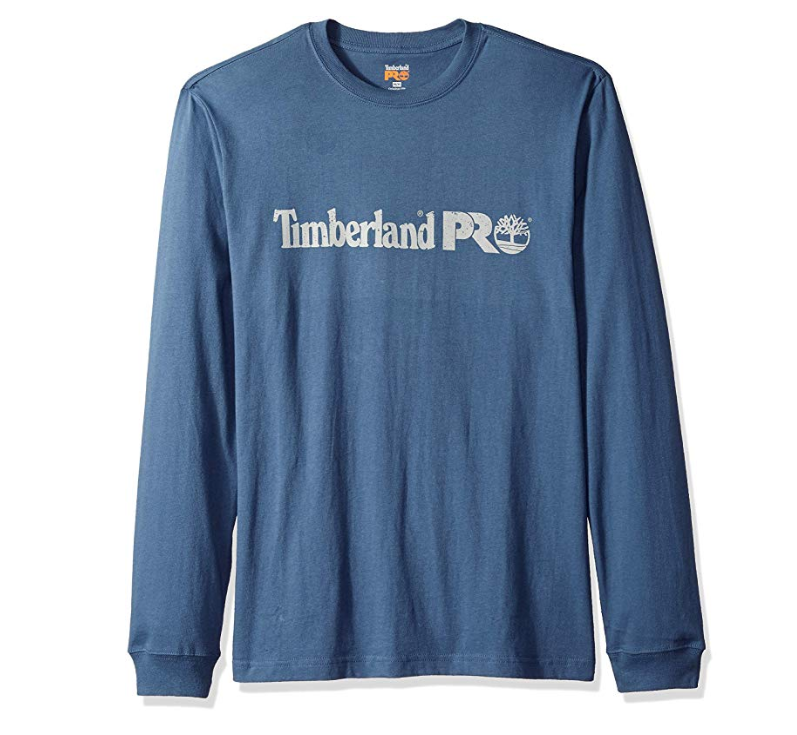 Timberland PRO Men's Cotton Core Long-Sleeve T-Shirt with Logo only $15.33