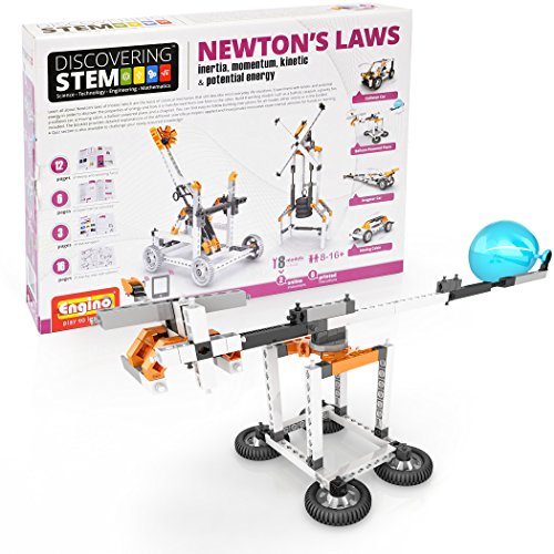 Engino Discovering STEM Newton's Laws Inertia, Momentum, Kinetic & Potential Energy Construction Kit, Only $19.99