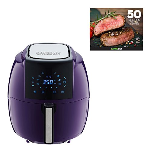 GoWISE USA 5.8-Quart Programmable 8-in-1 Air Fryer XL + Recipe Book (Plum), Only $67.63, free shipping