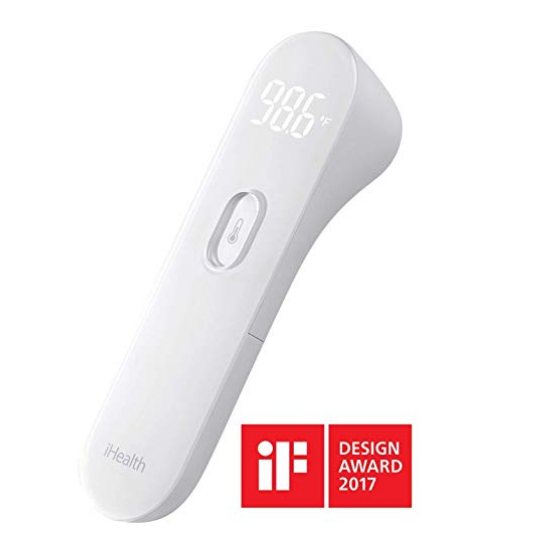 iHealth Infrared No-Touch Forehead Thermometer for Baby, Kids and Adults,1-Second Instant Read with Vibration Notification $19.99