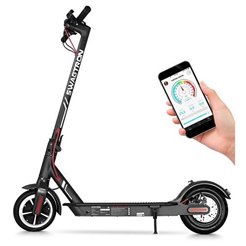 Swagtron Swagger 5 Elite Portable and Foldable Electric Scooter (Version 2), Top Speed at 18 MPH, 8.5“ Tires with iOS and Android App, Only $270.99, free shipping