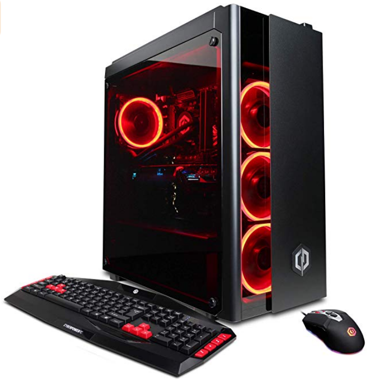 CYBERPOWERPC GXiVR8080A3 Overclockable Gaming PC Desktop (Liquid Cooled i7-8700K 3.7GHz, Z370 Motherboard $1649.00，free shipping