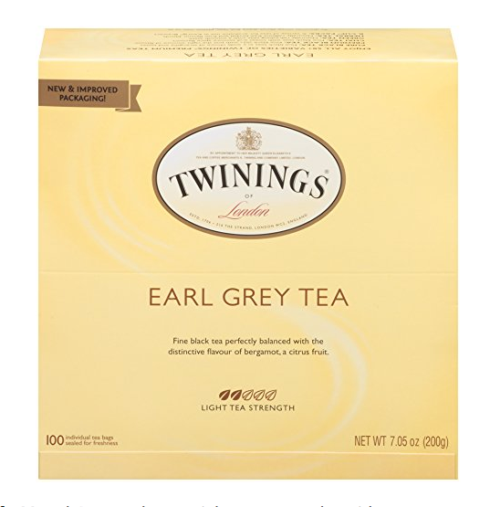 Twinings of London Earl Grey Black Tea Bags, 100 Count only $10.36