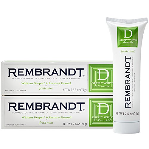 Rembrandt Deeply White + Peroxide Whitening Toothpaste 2.6 oz, 2 Pack, Fresh Mint Flavor, Only $5.70, free shipping after using SS