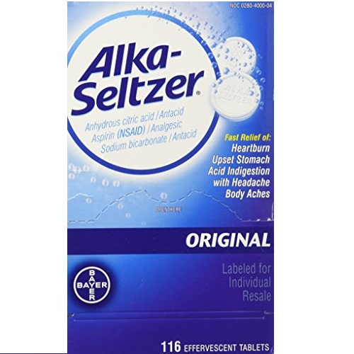 迅速緩解消化不良！史低價！Alka-Seltzer 經典泡騰片，116片，原價$20.98，現僅售$9.87