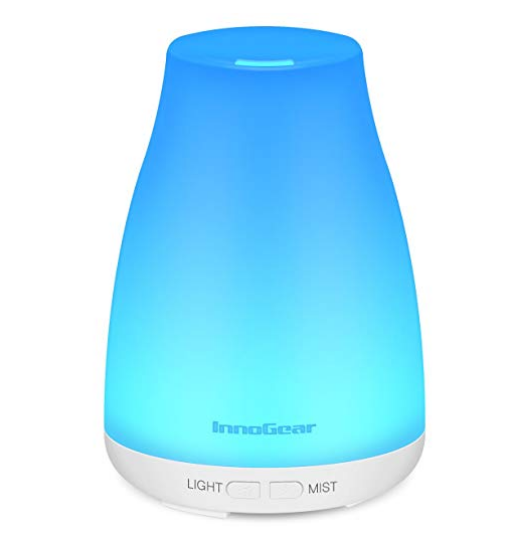 InnoGear 2nd Version Aromatherapy Essential Oil Diffuser Ultrasonic Diffusers Cool Mist Humidifier with 7 Colors LED Lights $12.99