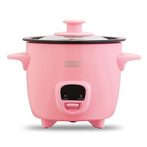 Dash DRCM200GBPK04 Mini Rice Cooker Steamer with Removable Nonstick Pot, Keep Warm Function & Recipe Guide, 2 Cups, for Soups, Stews, Grains & Oatmeal, Pink, Only $14.99