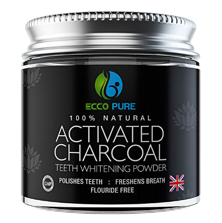 ECCO PURE Activated Charcoal Natural Teeth Whitening Powder | Efficient Alternative to Charcoal Toothpaste, Strips, Kits, Gels $8.05