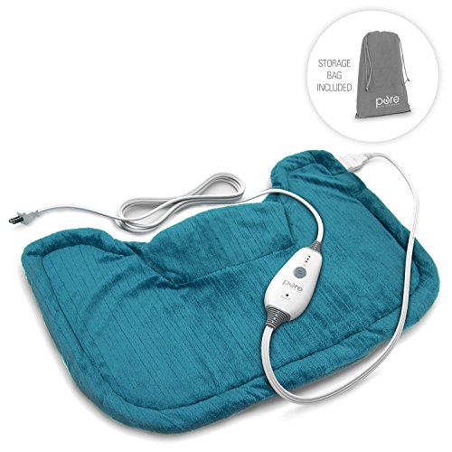 Pure Enrichment PureRelief Neck and Shoulder Heating Pad (Turquoise Blue) - Fast-Heating Technology with Magnetic Neck Closure, 4 Heat Settings, Only $31.34 after clipping coupon