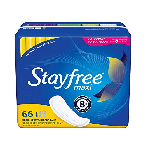 史低價！ Stayfree Maxi 日常用護墊 66個裝，原價$13.14，現僅售$6.54，免運費