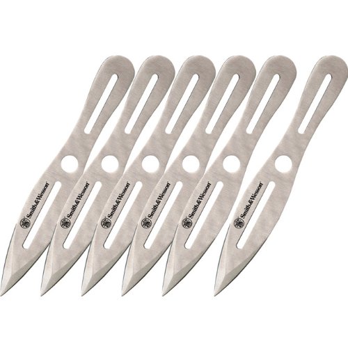 Smith & Wesson SWTK8CP Six 8in Stainless Steel Throwing Knives Set with Nylon Belt Sheath, Only $19.21