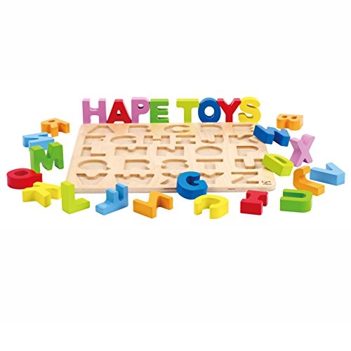 Hape Alphabet Blocks Learning Puzzle | Wooden ABC Letters Colorful Educational Puzzle Toy Board For Toddlers and Kids, Multi-Colored Jigsaw Blocks, Only $10.39, free shipping