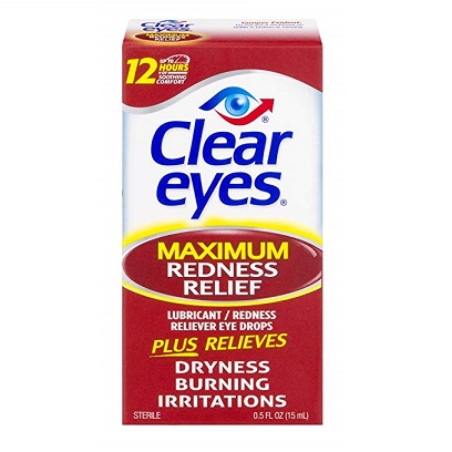 Clear Eyes Maximum Redness Relief Eye Drops | Relieves Drying, Burning & Irritations | 0.5 Ounce, onl $3.13