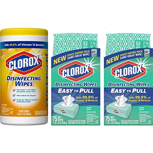 Clorox Disinfecting Wipes Value Pack, Bleach Free Cleaning Wipes - 75 Count Each (Pack of 3), Only $9.11, free shipping after clipping coupon and using SS
